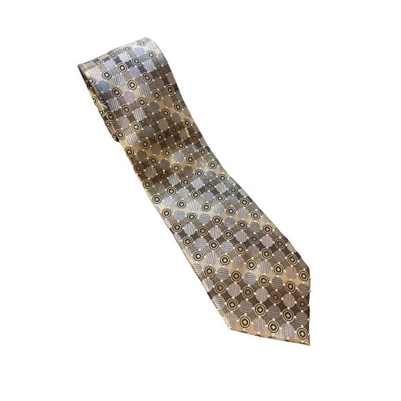 Platinum Designs Brown Patterned Silk Necktie - Picture 2 of 6